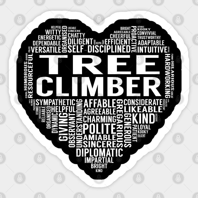 Tree Climber Heart Sticker by LotusTee